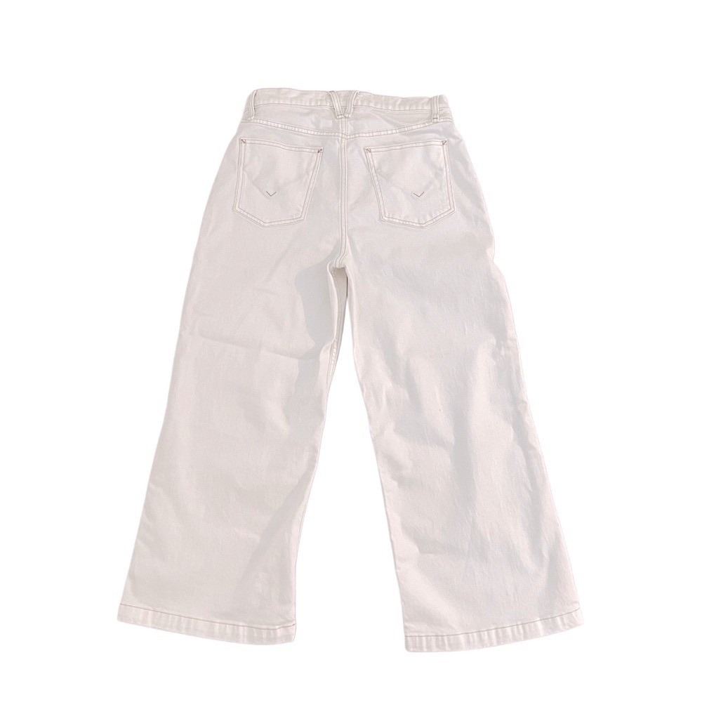 Hudson Jodie Wide Leg White Crop Jeans Jean Denim 30 - Picture 3 of 10